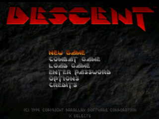 Descent title screen for Playstation
